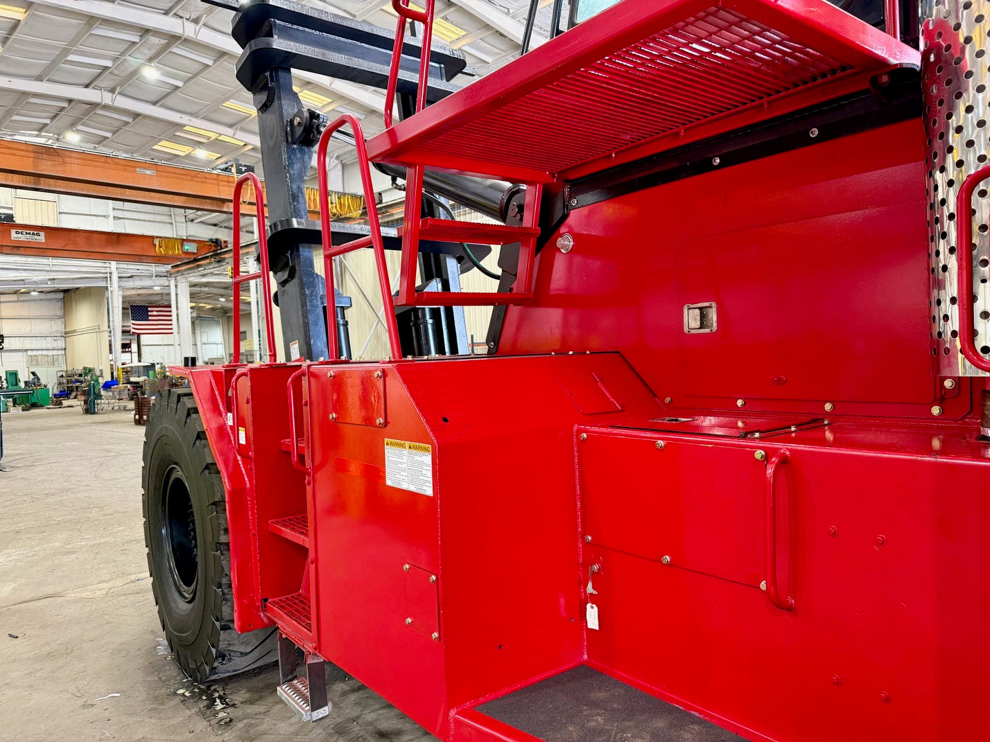 Taylor TE900SX Coil Hauler Forklift (Fully Rebuilt) Equipped with Steel Coil Ram